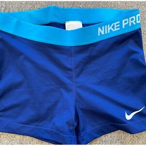 Nike Pro Blue Athletic Shorts